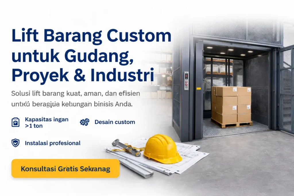 Lift Barang Custom untuk Gudang & Proyek Leo Elevator