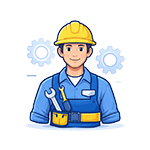 icon teknisi service lift berpengalaman
